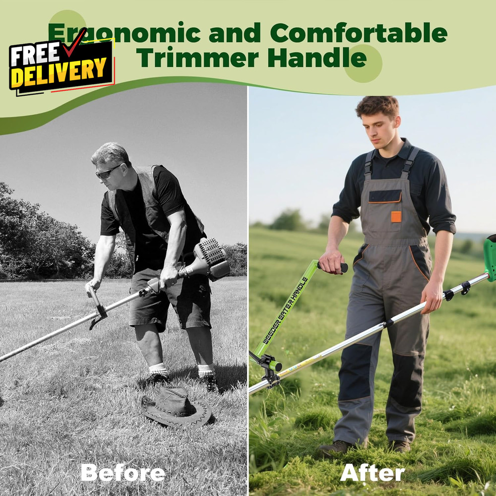 Upgraded Weed Eater Handle Ergonomic String Trimmer Handle with Adjustable Sh...
