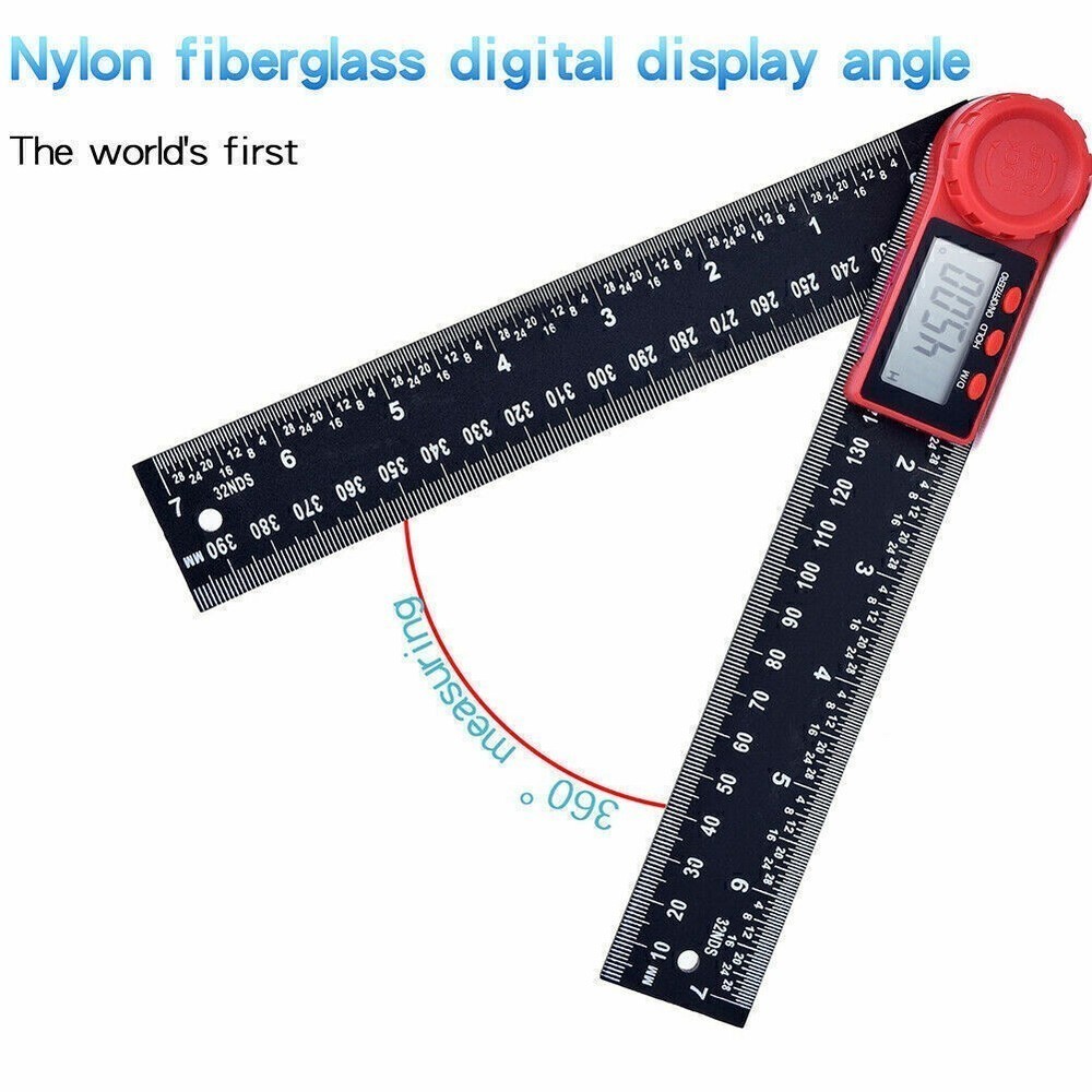 Electronic LCD Digital Display Protractor Angle Ruler 0-360° Gauge Measure Meter