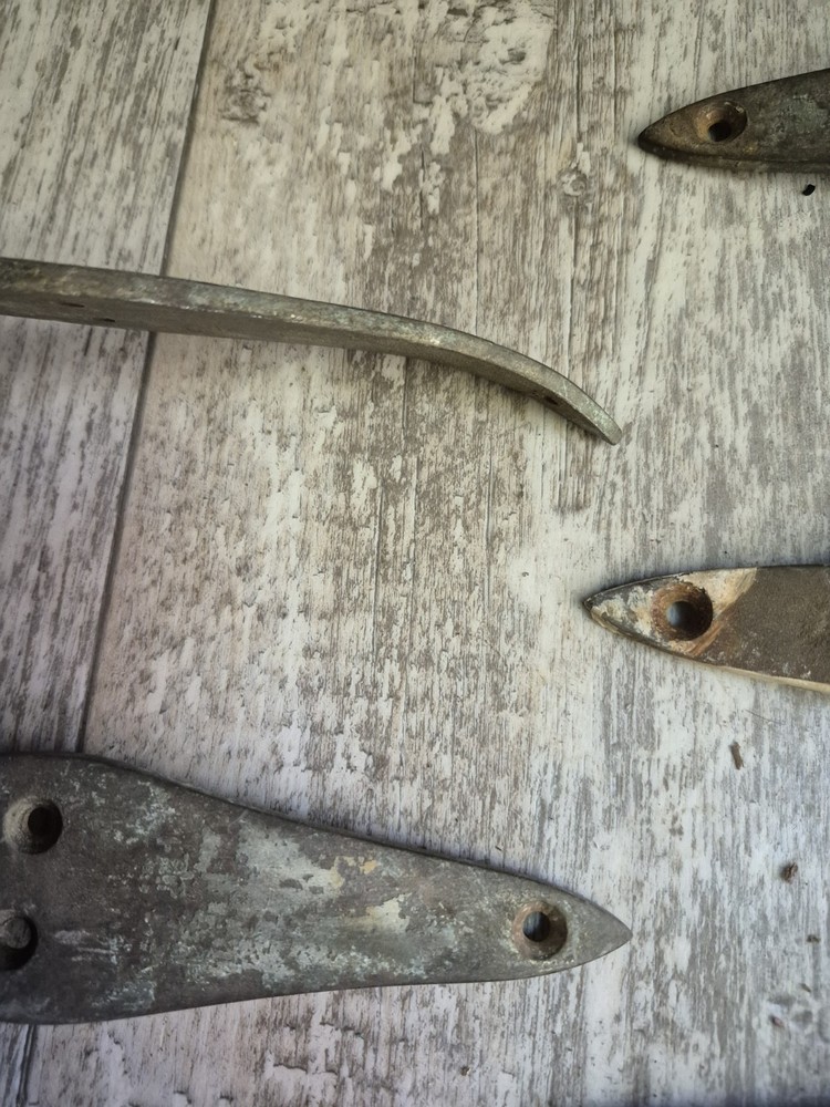 Antique Ice Box Brass Hinges Latches Pulls Hardware 14 PC Lot READ DESCRIPTION
