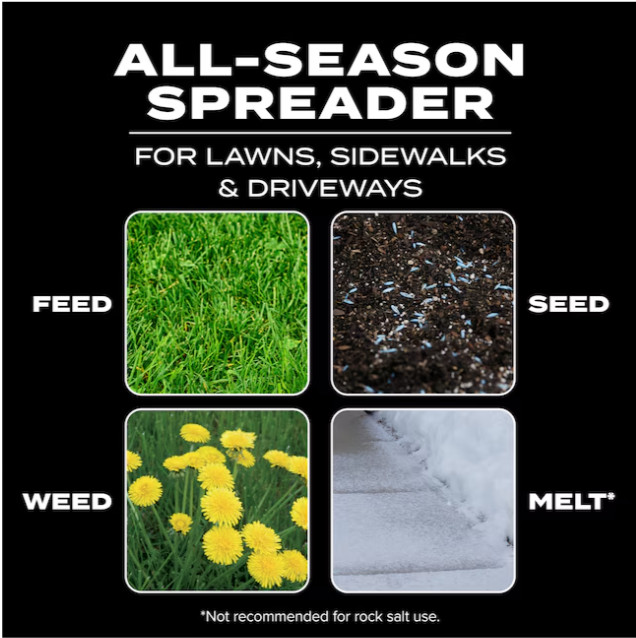 Scotts Turf Builder EdgeGuard Mini Broadcast Spreader 15-lb Capacity Compatible
