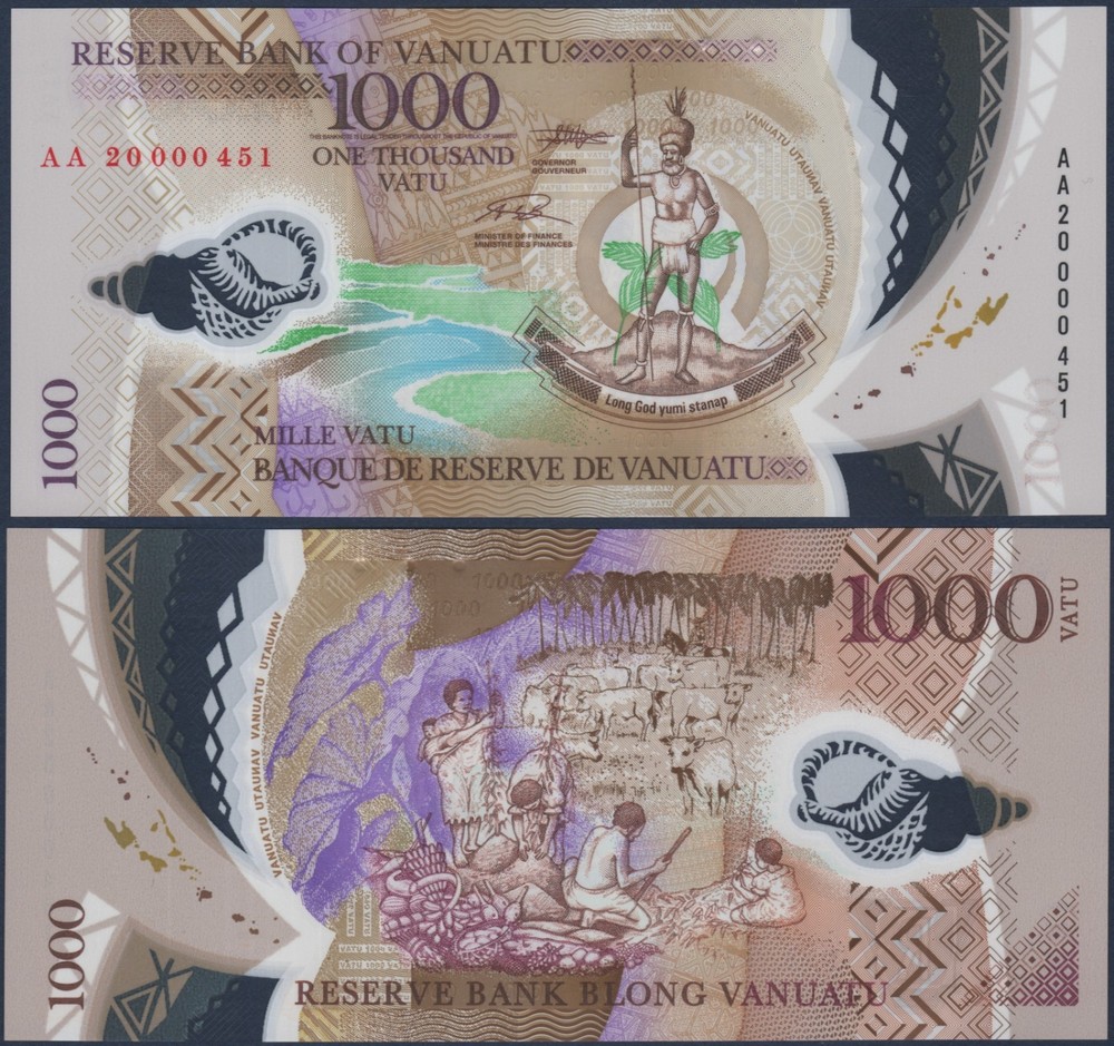 Vanuatu - P21a - 1000 Vatu - Commemorative in Folder - 2020 - POLYMER - UNC