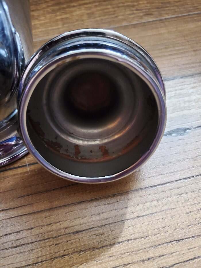Vintage Cromwell Silver Mfg Chromium Cocktail Pitcher Shaker Bakelite Handle