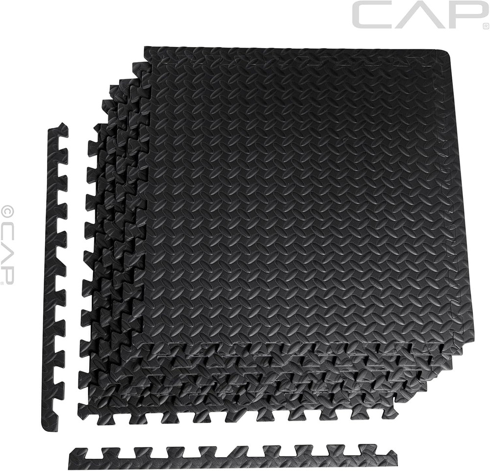 Puzzle Diamond Plate Texture Puzzle Exercise Mat | Multiple Options