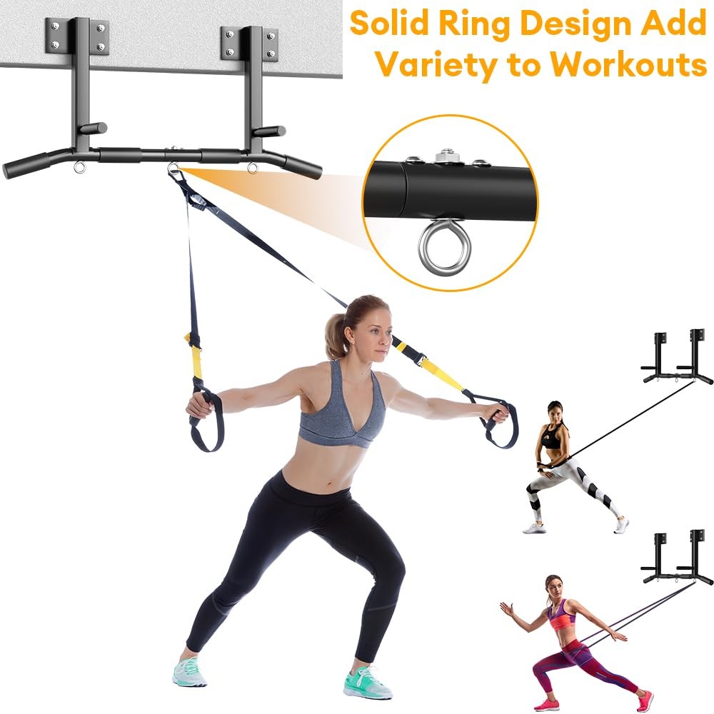 Wall Mount Pull Up Bar, Joist Mount Pull Up Bar, Beam and Rafter Mounted Chin...