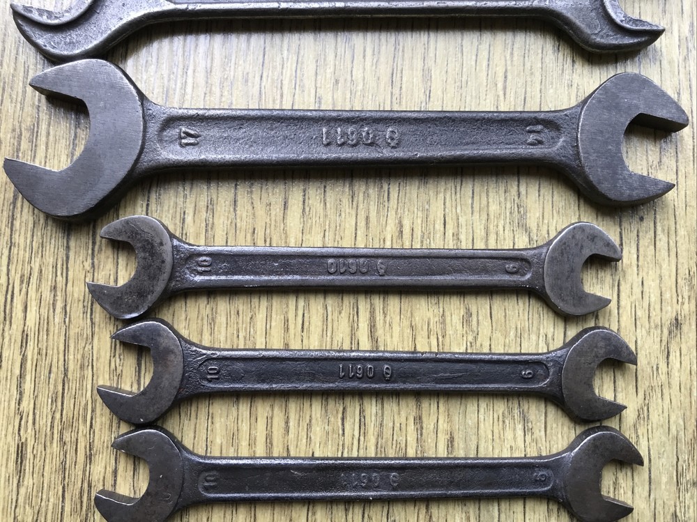 7 Vintage Tona Classic Car Tool Kit Spanner’s