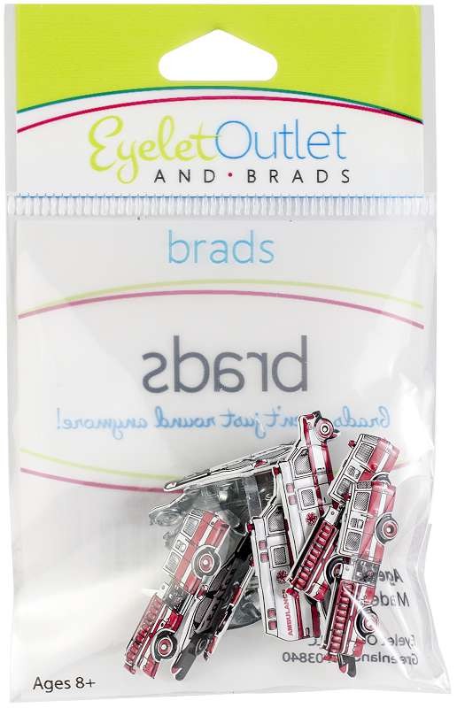 Eyelet Outlet Shape Brads 12/Pkg First Responder
