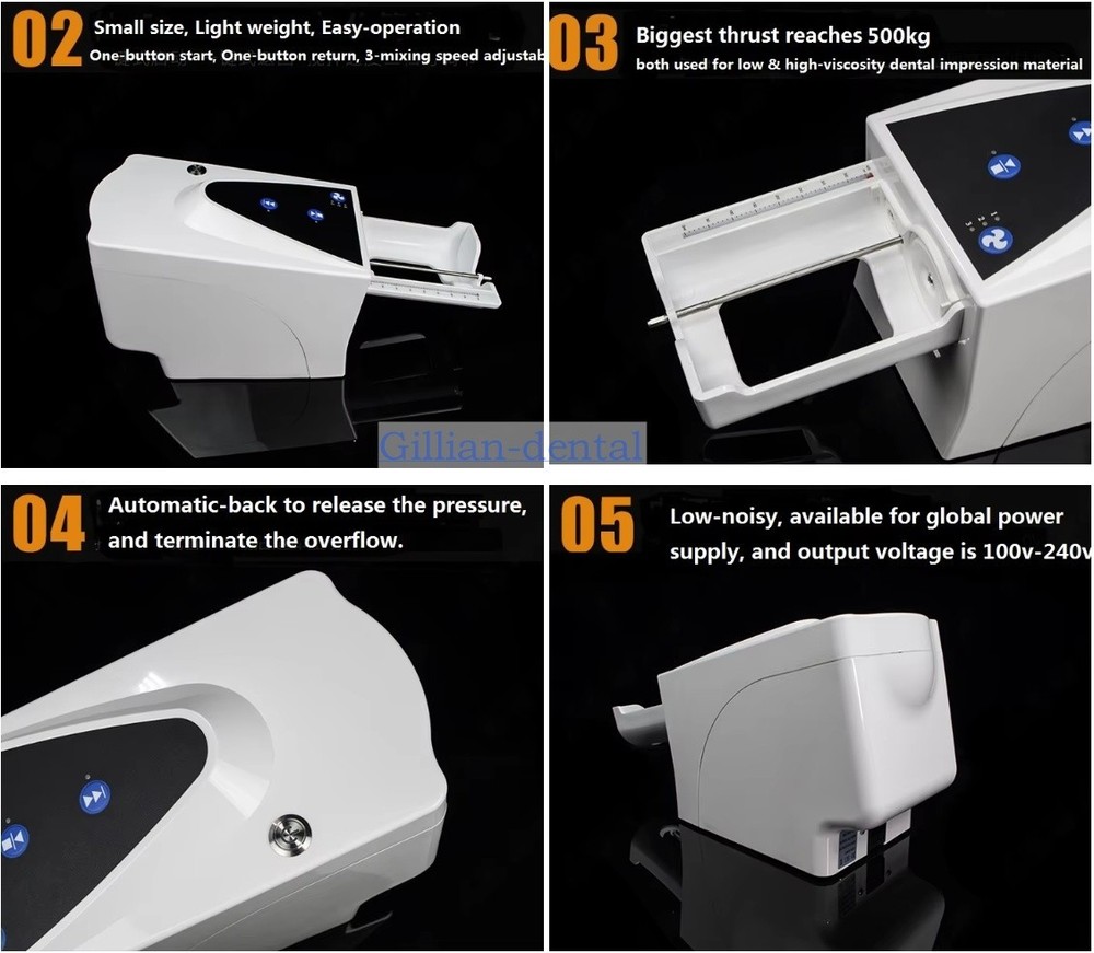 Dental Automatic Mixing Machine Unit For Impression Material 380ml 5:1 Dispenser