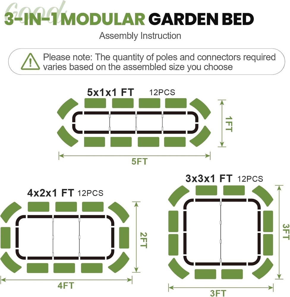 3-In-1 Adjustable Raised Garden Bed Kit | Galvanized Planter Boxes for Vegetable