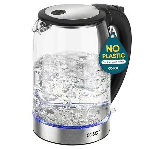 Cosori Electric Kettle 1.7L Borosilicate Glass Auto Shut-Off 1500W