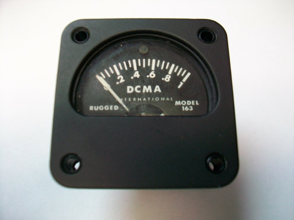 NOS 0-1 Ma. PANEL METER  1 3/4" SQUARE  BLACK FACE