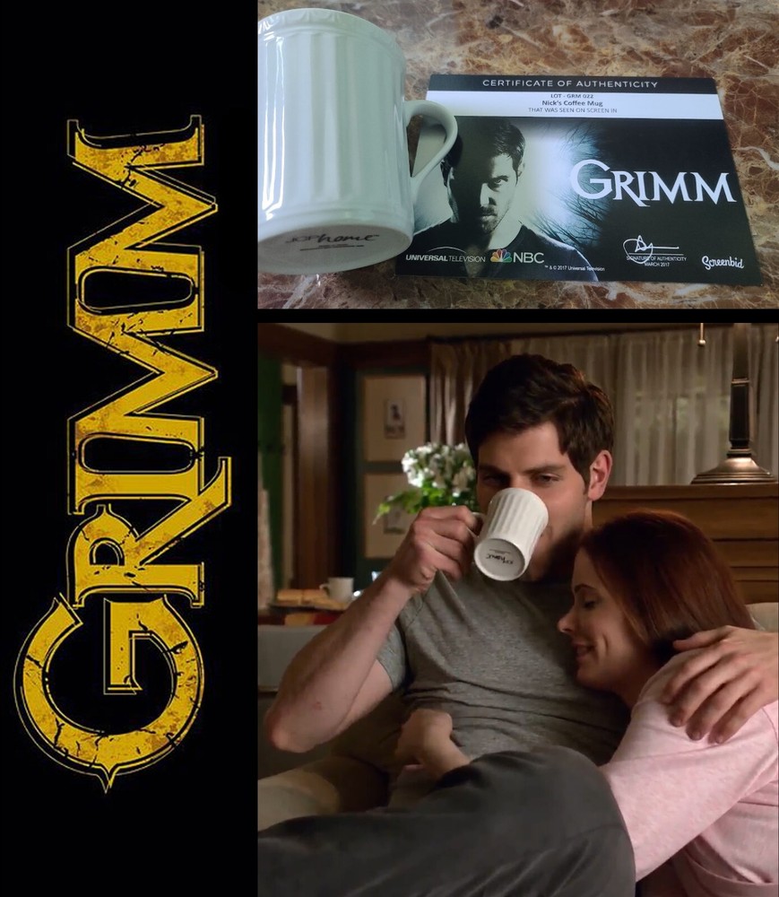 GRIMM: Nick/David Giuntoli screen used coffee mug with Studio COA