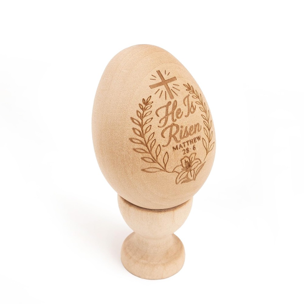 He is Risen Wooden Egg Easter Gifts, Resurrection Eggs Basket
