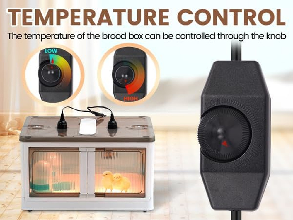 Brooder Box for Chicks Quail Brooder Box with Thermostat Poultry Heater Breeding