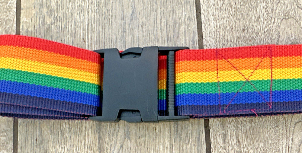 Vintage Belt Rainbow Luggage Strap Pride Suitcase Strap Adjustable