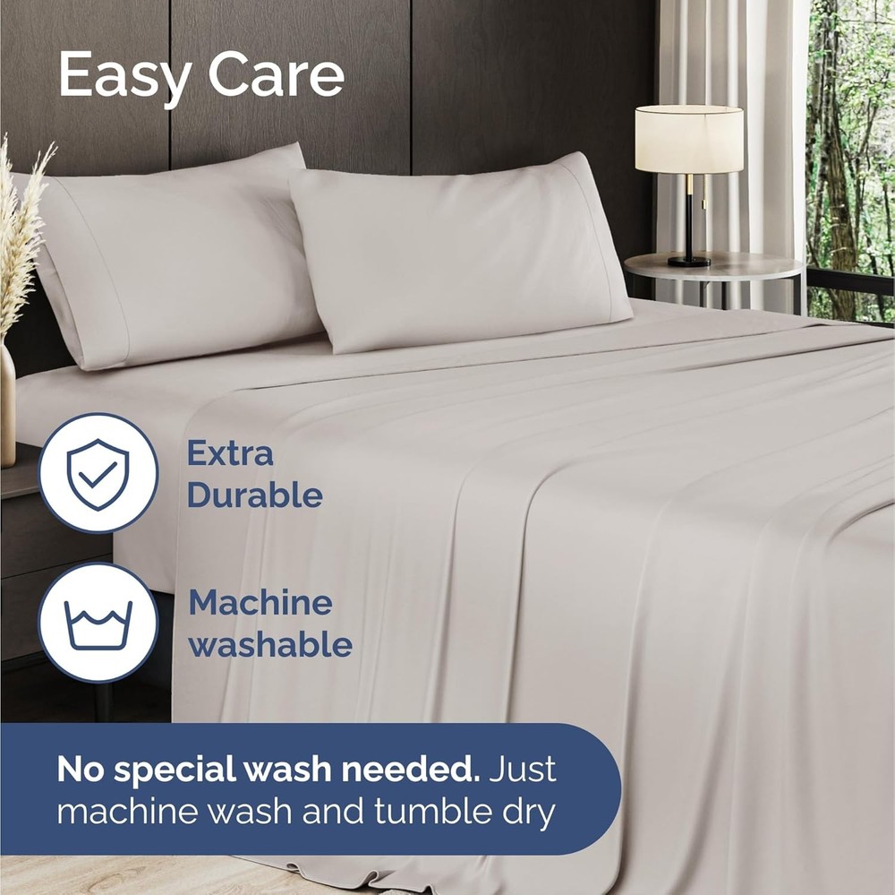 100% Rayon Derived From Bamboo Bamboo Sheets King Size Cooling Sheets King Soft
