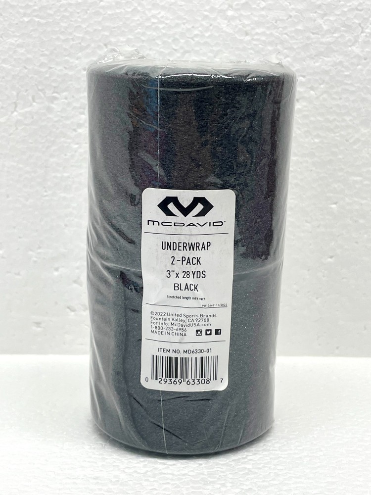 McDavid MD6330-01 Underwrap 2 Pack - Black - 3" x 28yds
