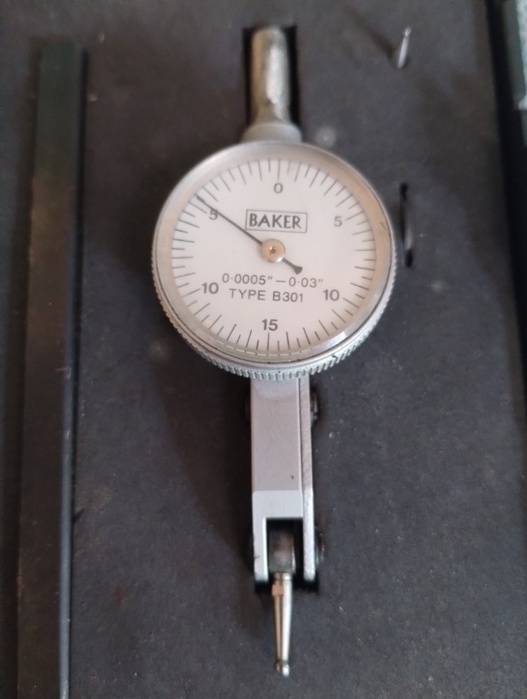 Baker B301 Dial Test Indicator Set 0.0005" Grads w/Case