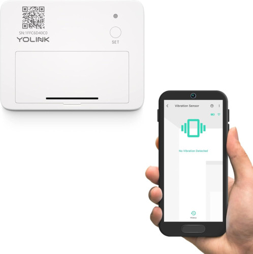 YoLink LoRa Smart Vibration Sensor; Shock, Glass Break, Tamper,... white