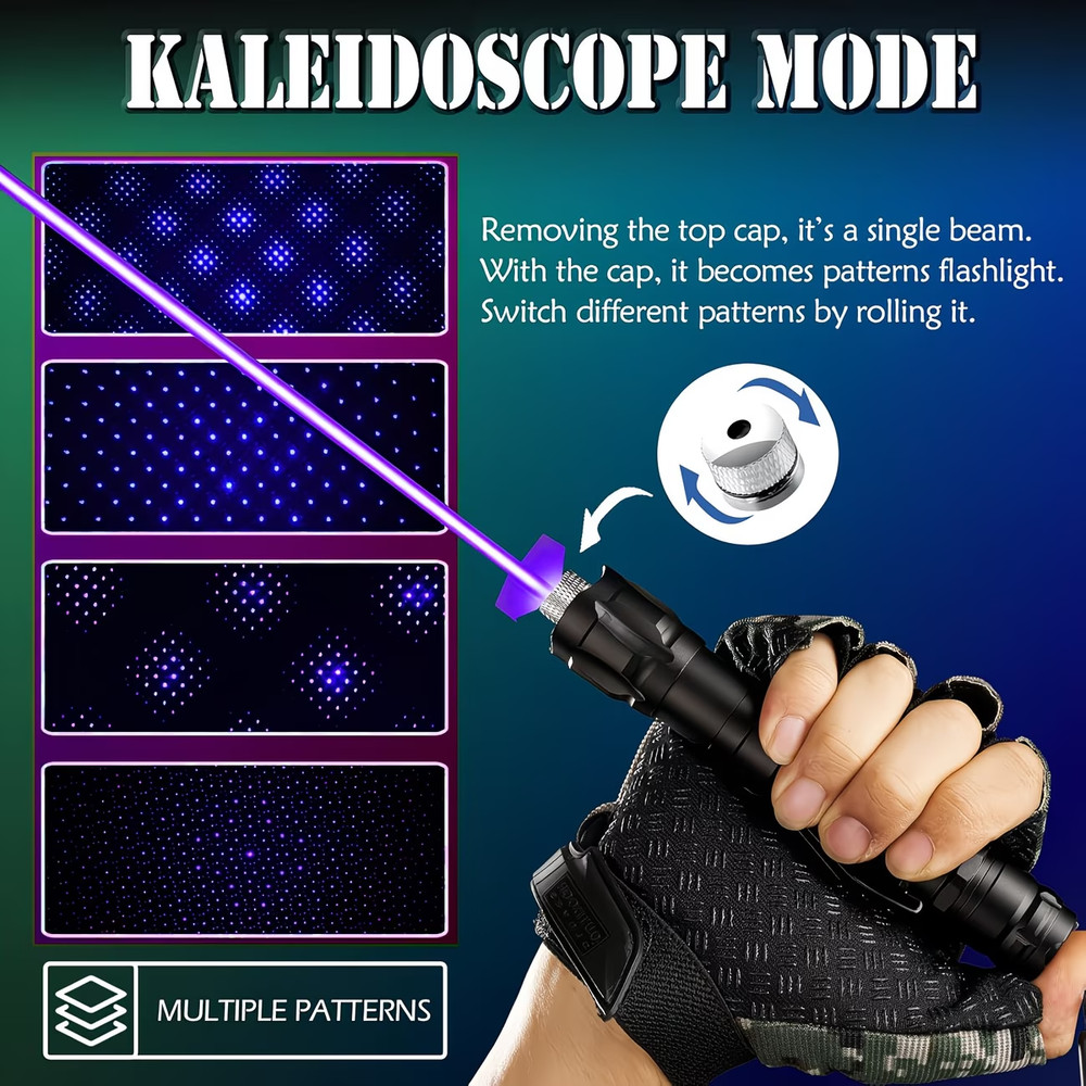 Laser Pointer] Adjustable Focus Laser Pointer, Purple/ Laser Pointer, Laser Tact