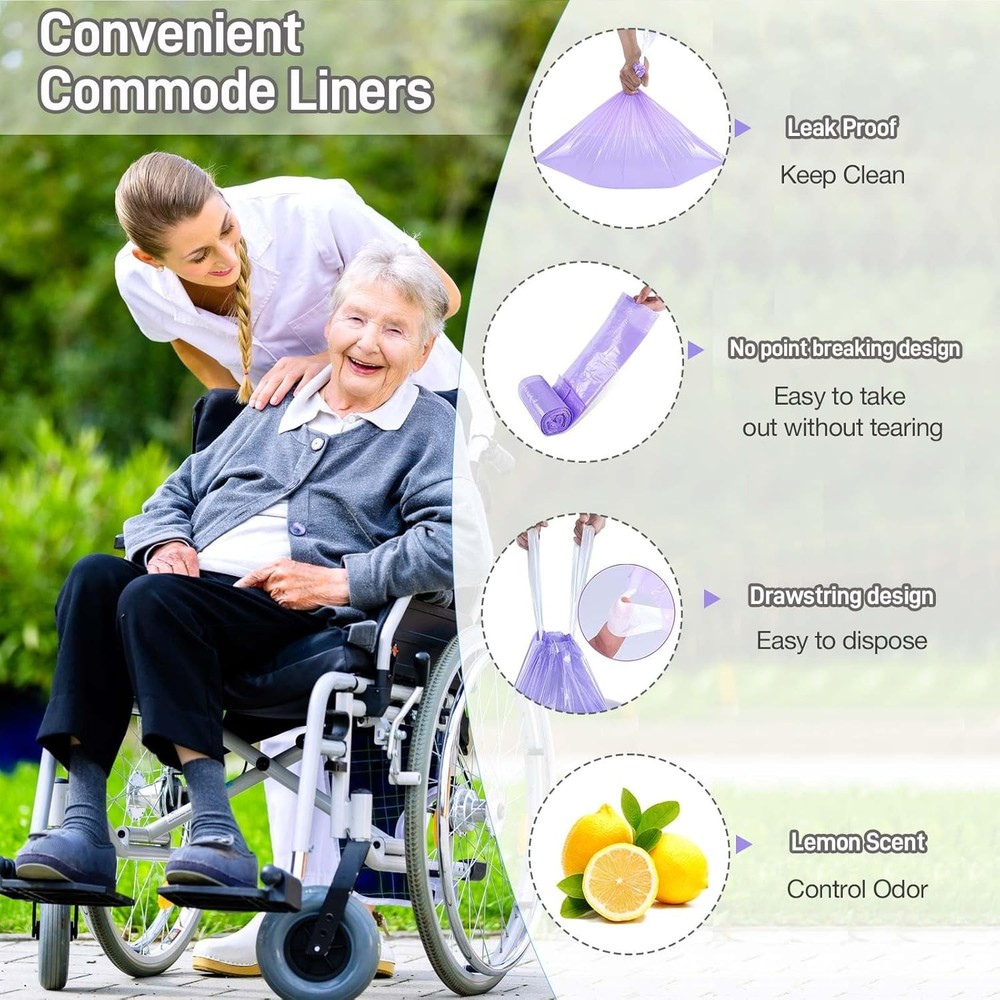 Lemon Scented Commode Liners 120 Pcs Leak Proof