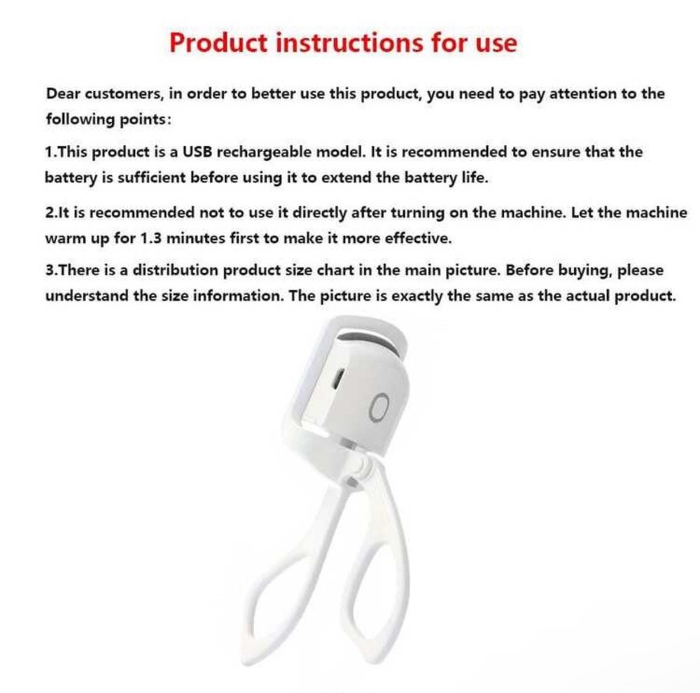 USB Rechargeable Eyelash Curler