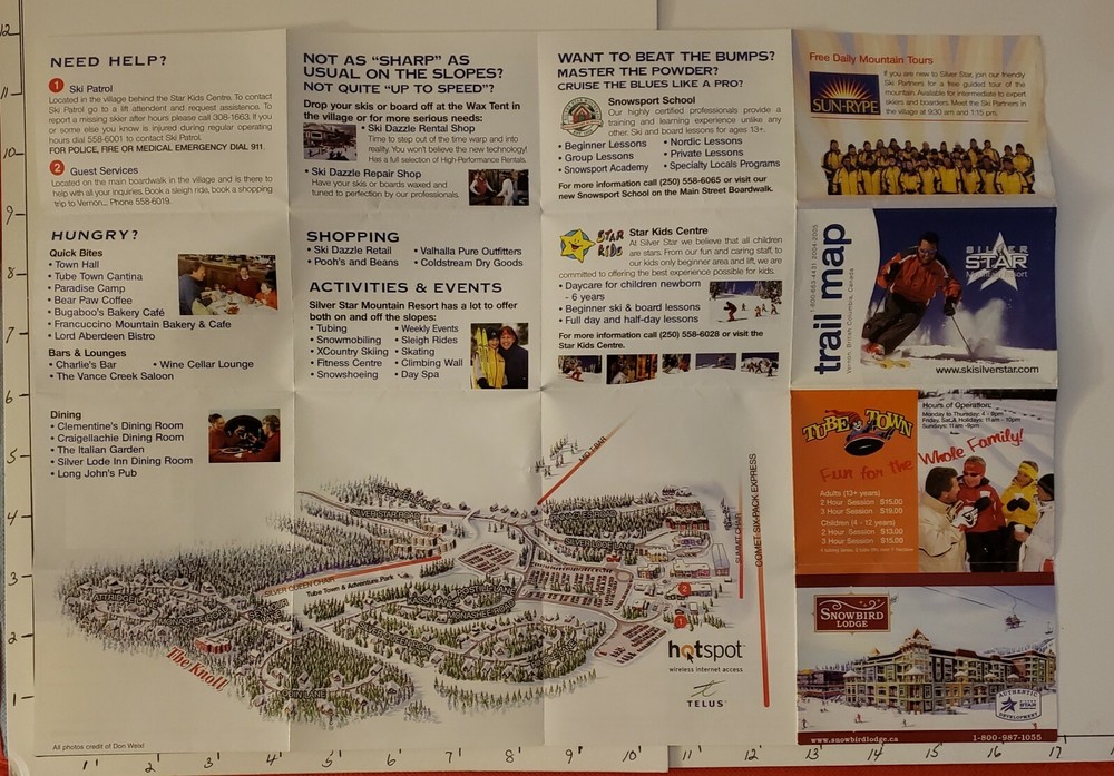 2004/05 SILVER STAR SKI AREA TRAIL MAP B.C. CANADA MINT CONDITION