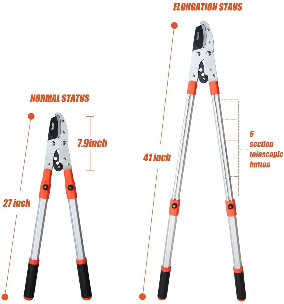 Extendable Handles Anvil Lopper Tree Trimming Branches Cutter Lightweight Tool