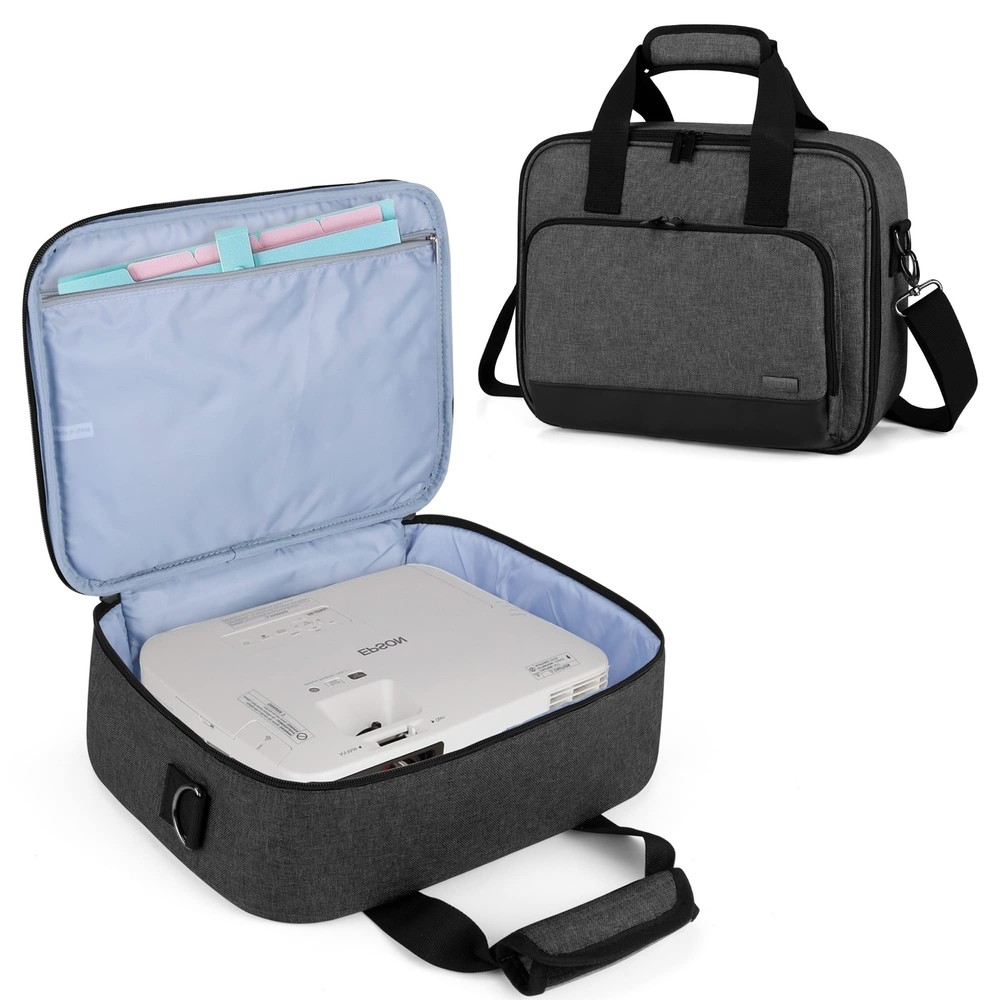 Luxja Projector Case, Projector Bag with Accessories Storage Pockets (Compati...