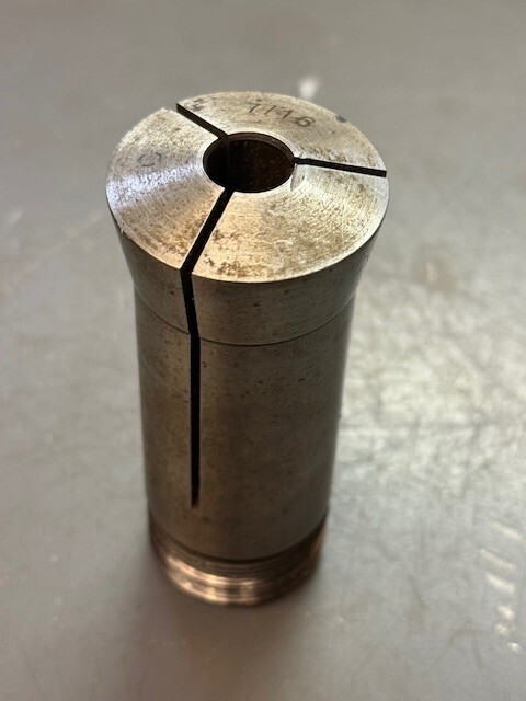 7/16" Round 5C Collet w/Internal Threads