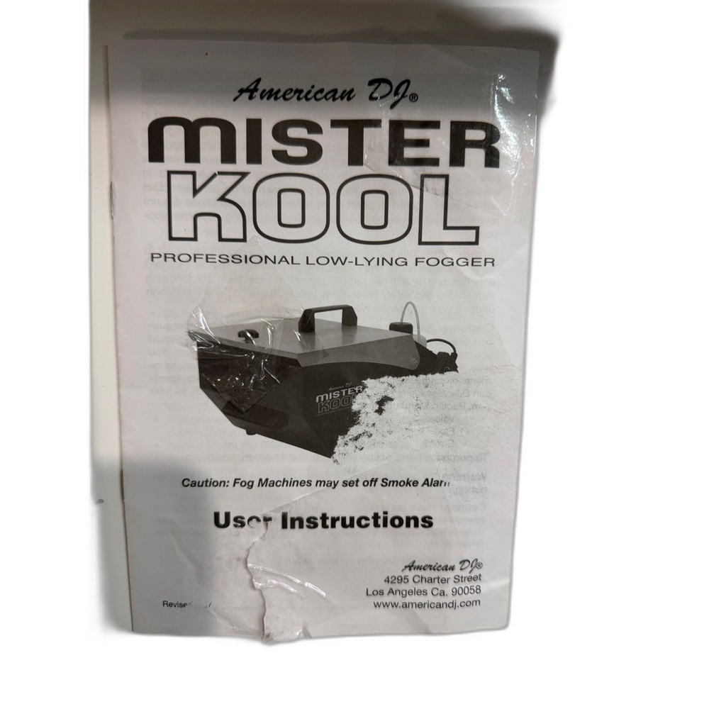 American DJ MISTER KOOL Graveyard Type Smoke Effect Low Lying Fogger Machine