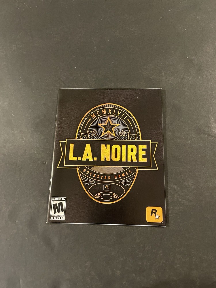 la noire ps3 Manual Only