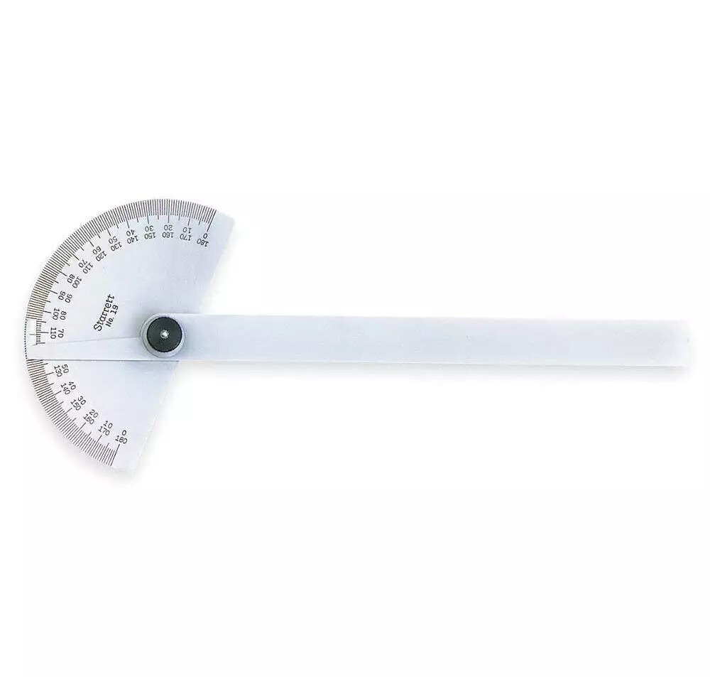 Vintage NEW STARRETT 19 Manual-Reading Protractor