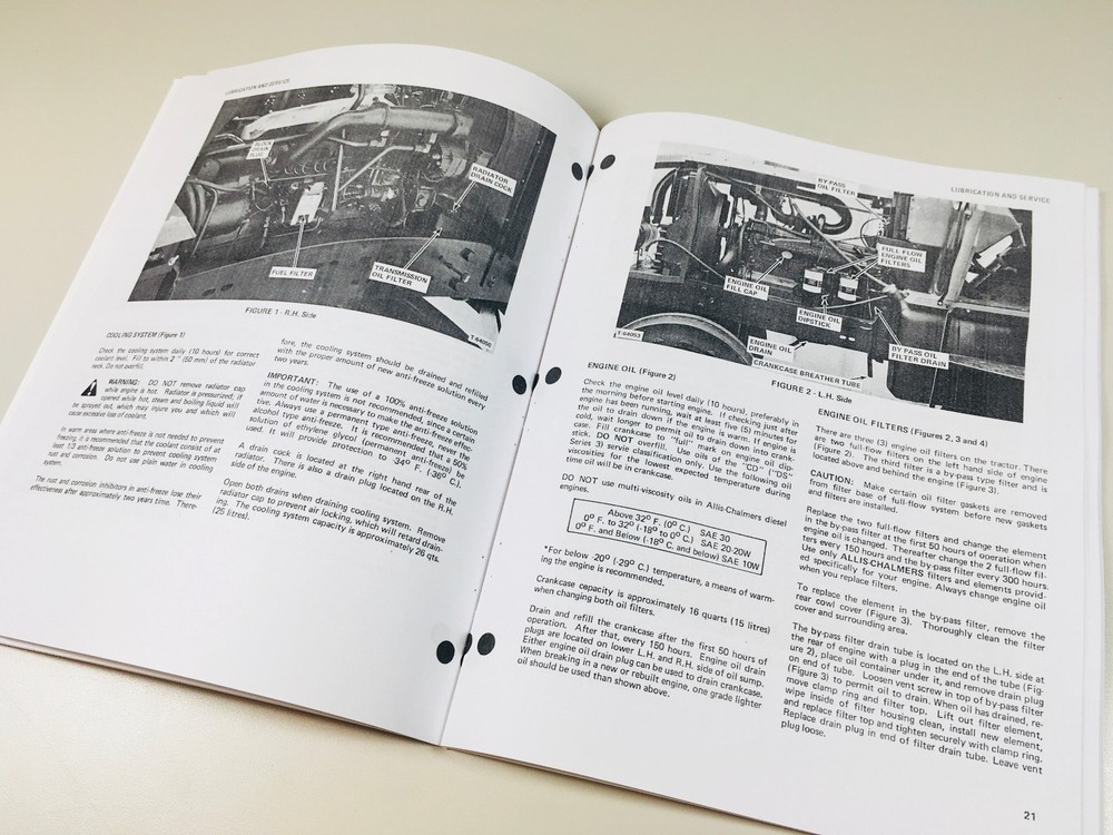 Allis Chalmers 7020 Diesel Tractor Owners Operators Manual
