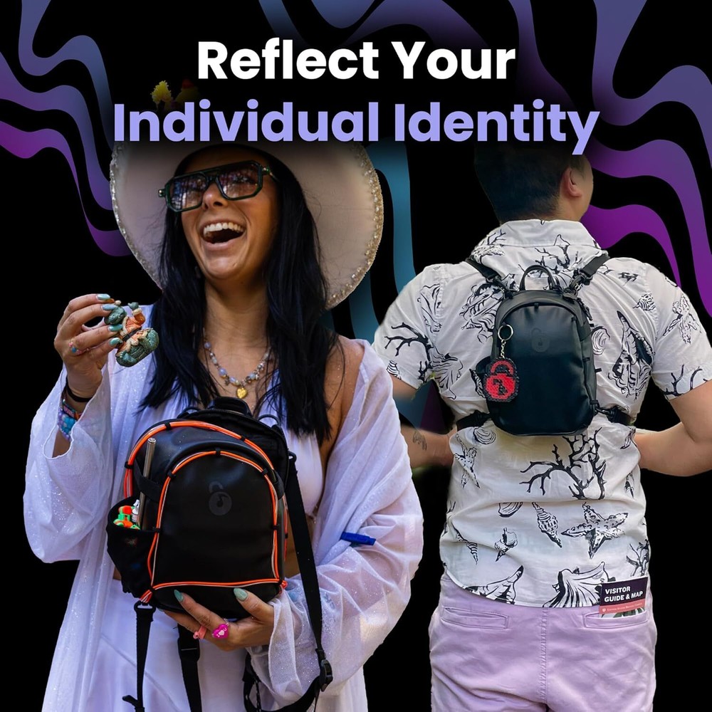 Anti Theft Mini Pack – Backpack with Locking Zipper Clips For Light...