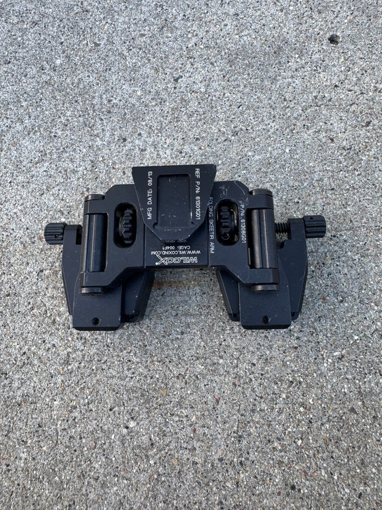 Wilcox Binocular Bridge Folding SkeetIR Arm Black Dual Mount