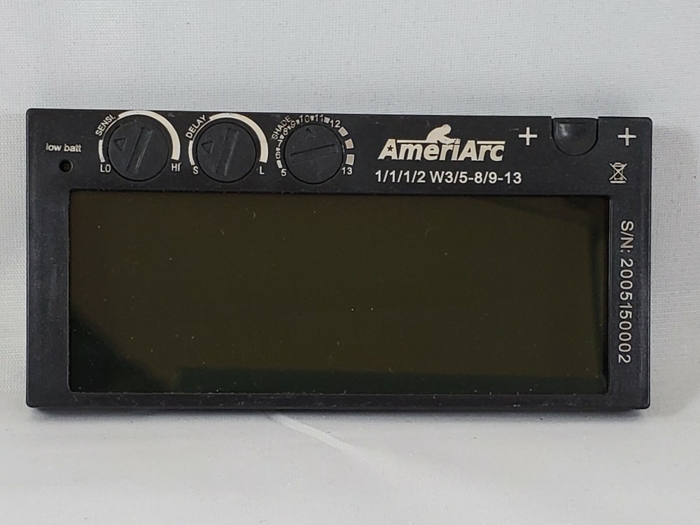 Ameriarc Auto Darkening Welding lens NEW ADJUSTABLE SHADE 5-13