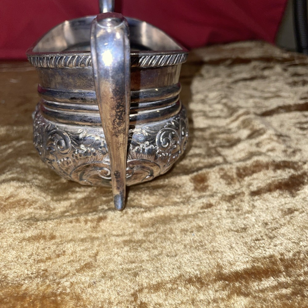 antique silver plated sugar bowl