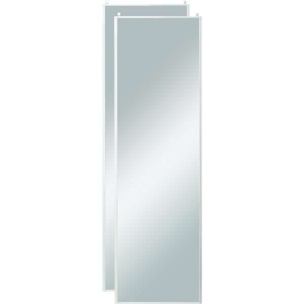 96" X 80" Silver Framed Mirror Wardrobe Door