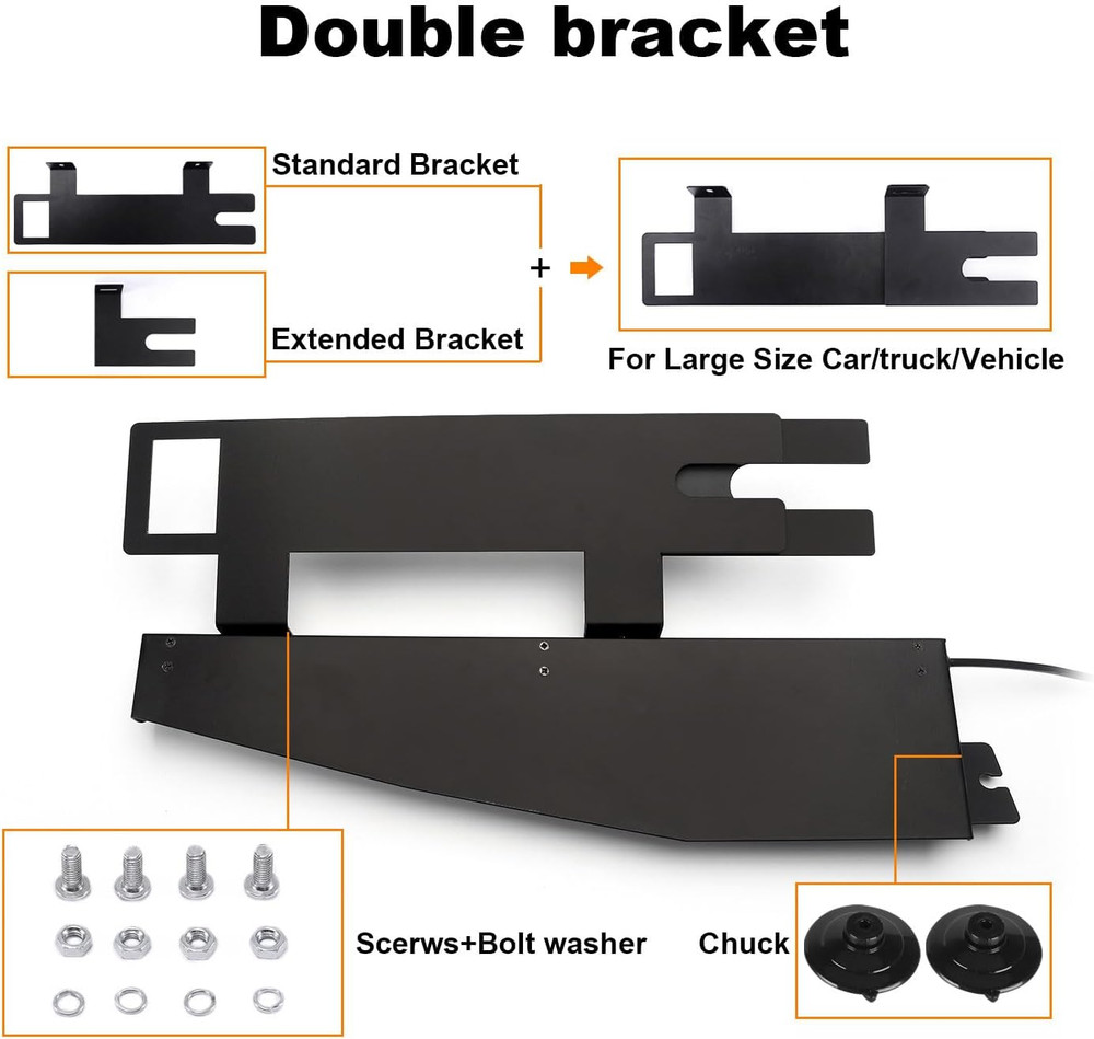 32LED Visor Lights 26 Flash Patterns Windshield Emergency Hazard Warning Strobe
