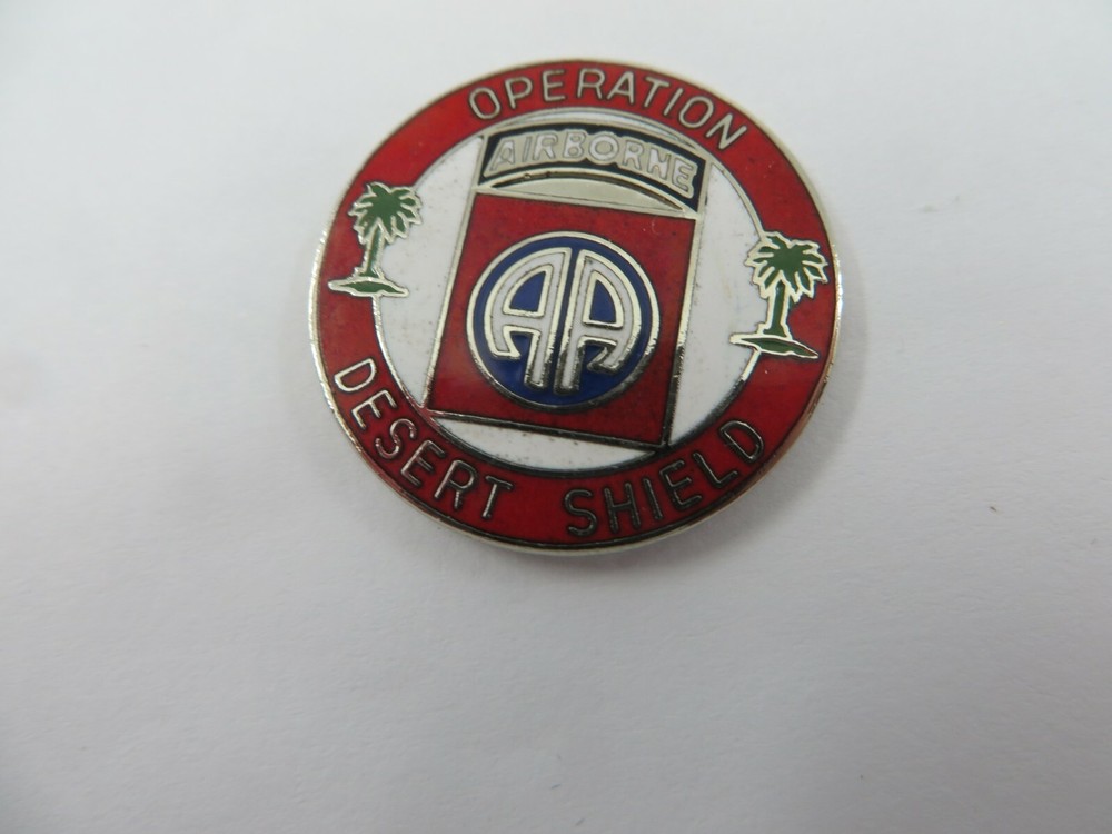 Operation DESERT SHIELD Airborne Hat Pin AA Military Lapel