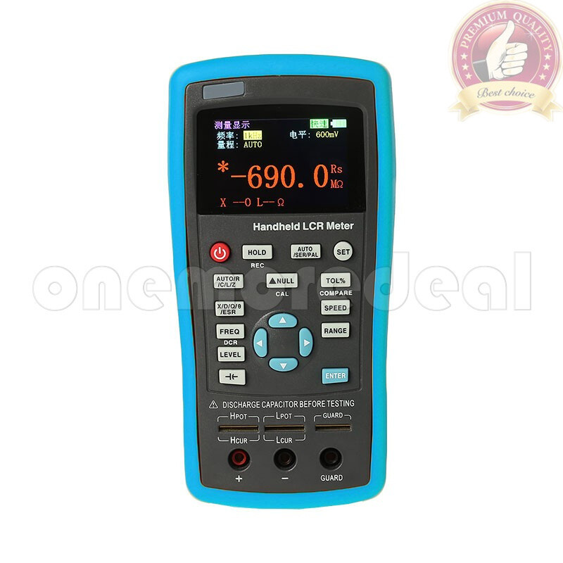 Handheld LCR Meter LCR Tester Capacitance Inductance Meter Frequency 100KHz #OM