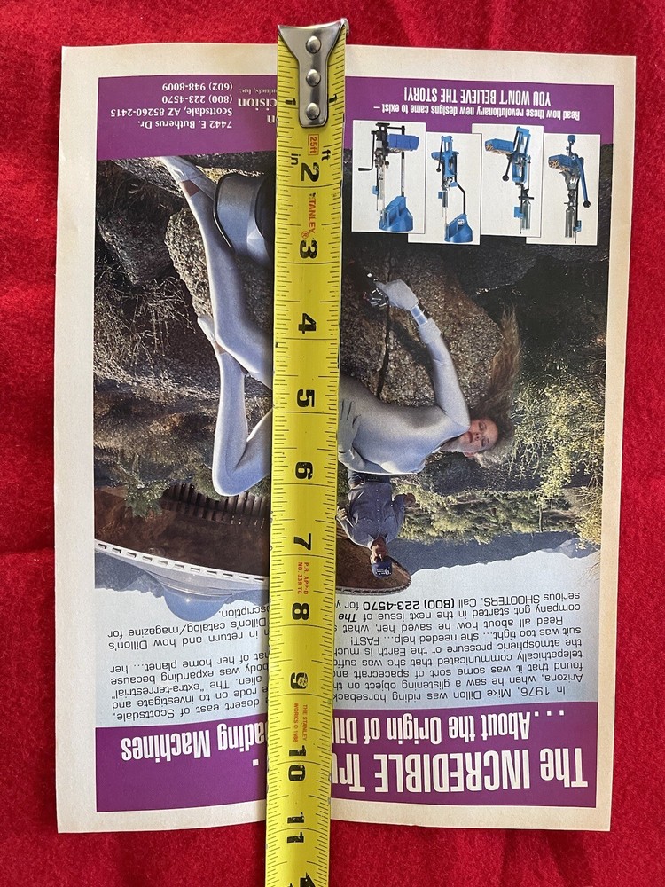 Vintage 1993 Dillon Reloading Machines Print Ad “UFO” themed ad