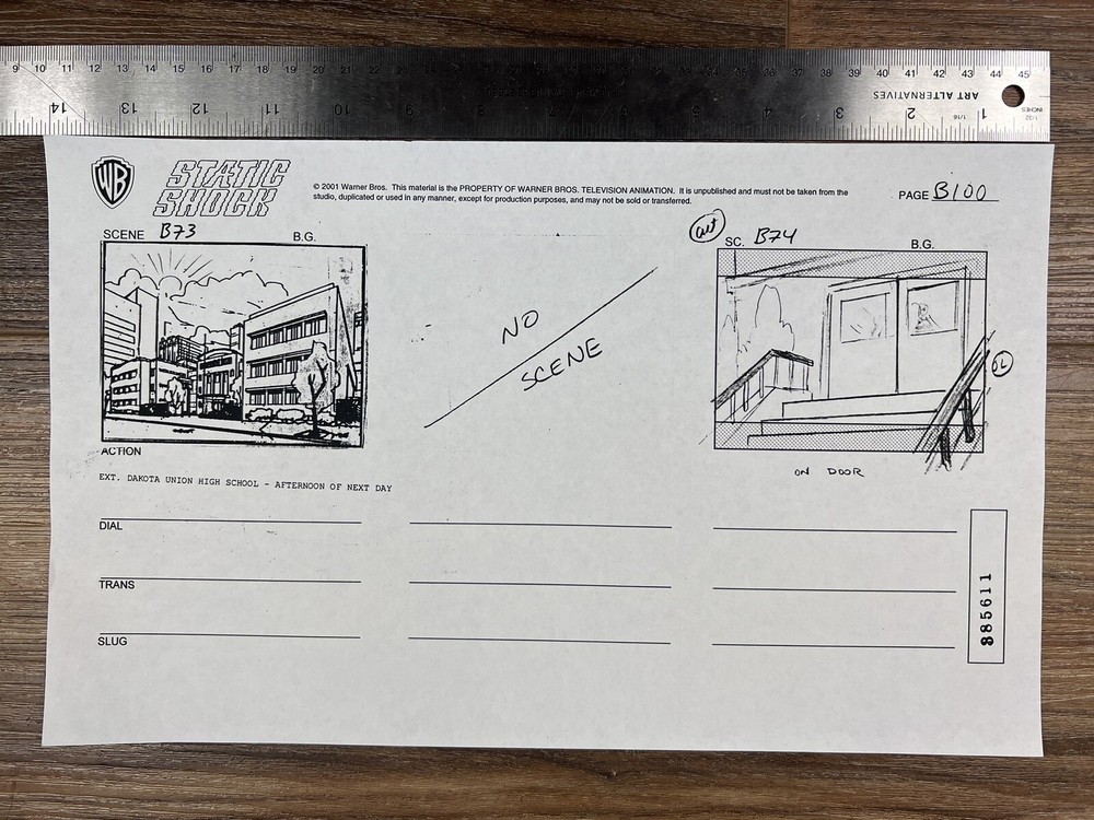 Static Shock 2001 Production Storyboard Studio Copy Warner Brothers Animation 4p