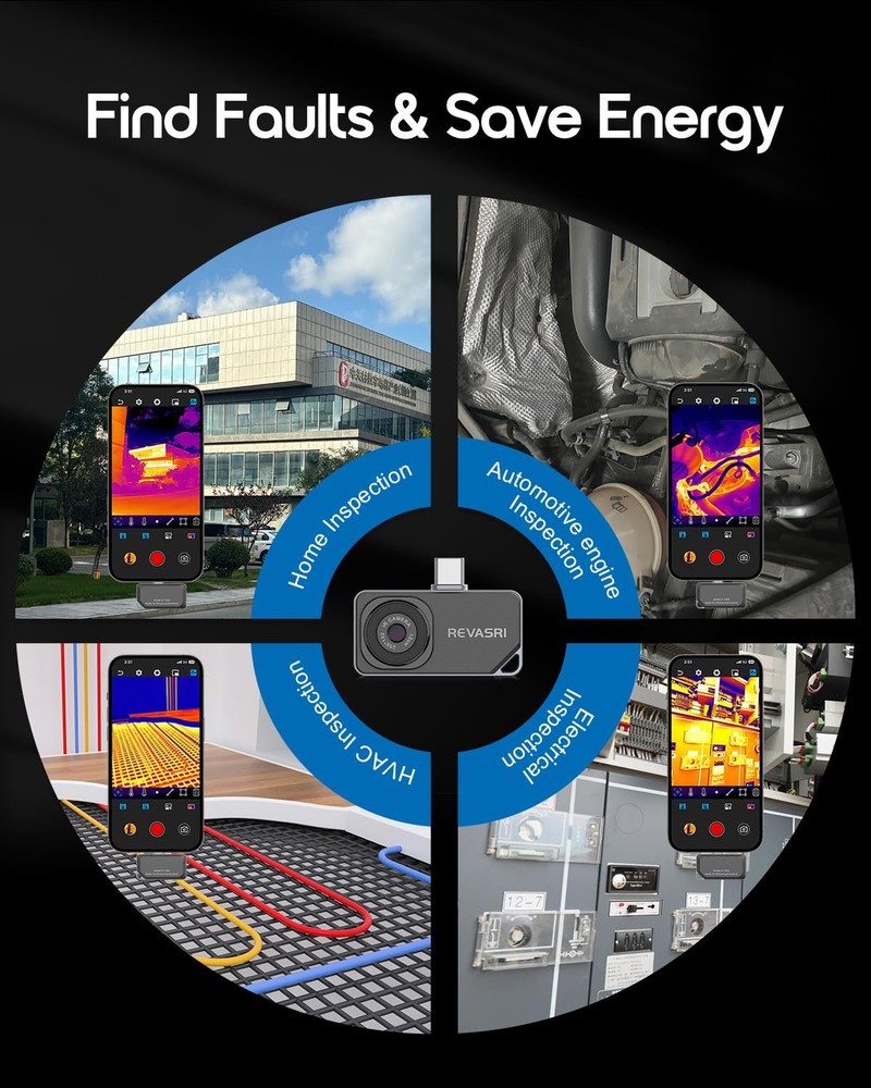 Thermal Camera for iOS and Android, 512×384 Super IR Resolution Thermal Imagi...