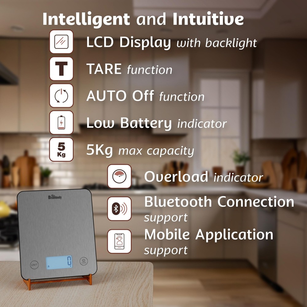 Smart Food Scale, Digital Kitchen Scale with App – Nutritional Calculator