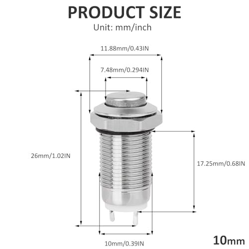 Metal Waterproof Push Button Switch Self-Locking Lock Switch G10 Self locking