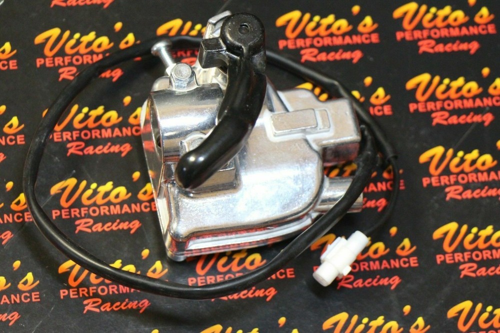Vito's Yamaha Banshee thumb throttle assembly + lever 1987-2006 Blaster - SILVER