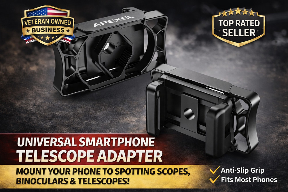 Universal Phone Mount for Binoculars & Telescope – Digiscoping Adapter for iPhon