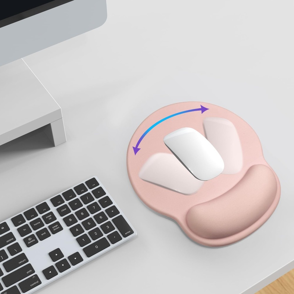 Mouse Pad Wrist Support, Ergonomic with Wrist Rest, Comfortable Computer Mous...