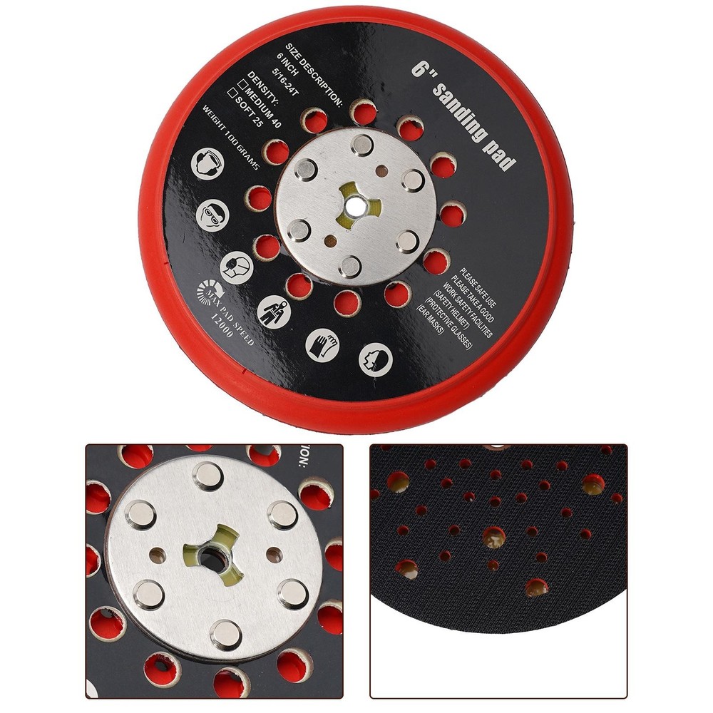 Power Tool Backing Pad Replace Sanding Tools 6inch Abrasive Changes Efficient